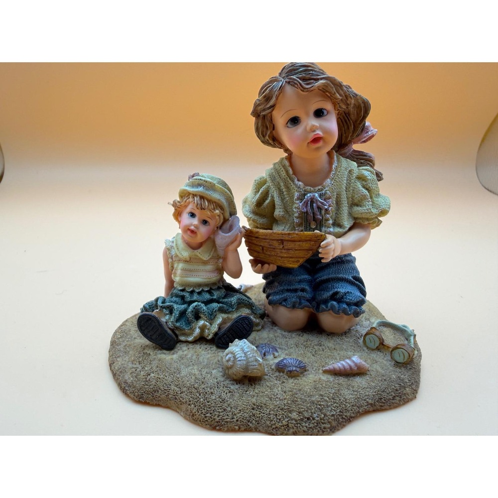 Boyds Yesterdays Child Lucinda and Dawn‎ By the Sea Dollstone Figurine 3536 Box
